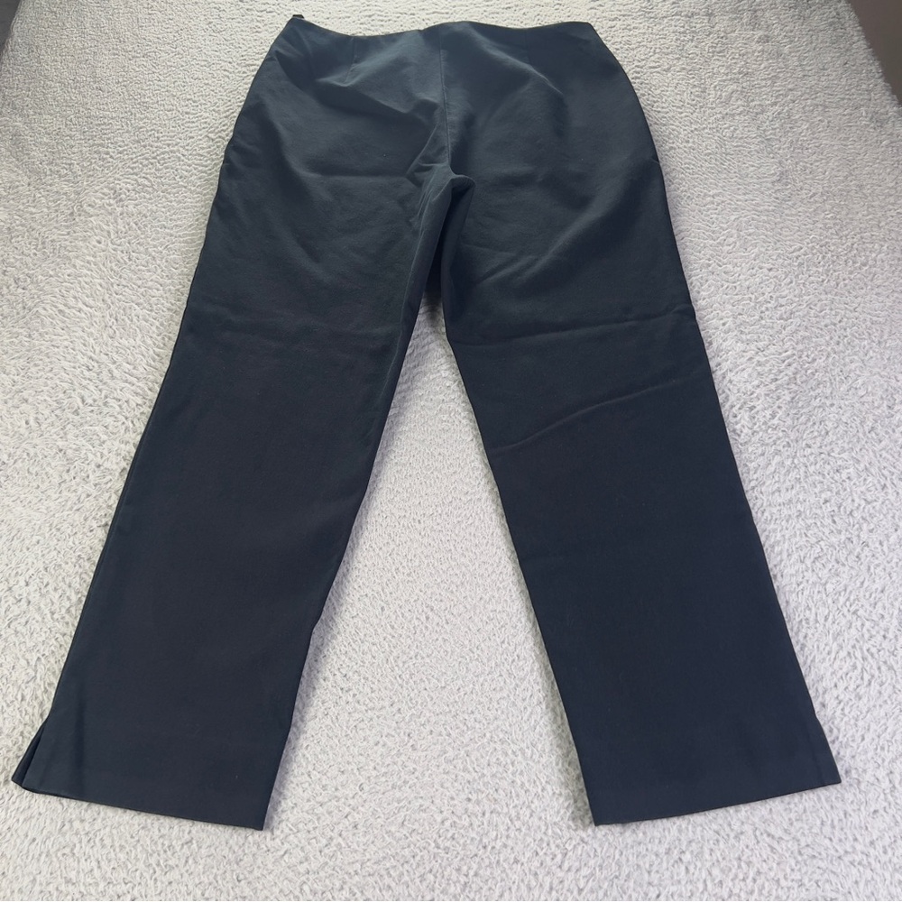 Lafayette 148 New York Pants Womens 6 Black Cropped Straight Leg Preppy Casual - Picture 2 of 11